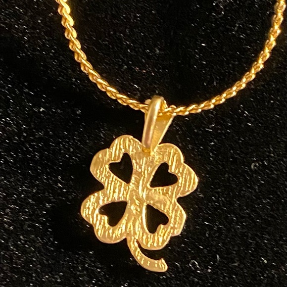 14K Four Leaf Clover Charm - Picture 2 of 3